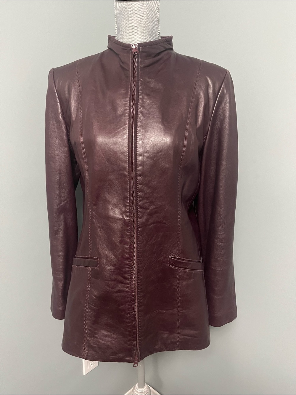 DANIER genuine Italian Leather long sleeve jacket women’s size medium